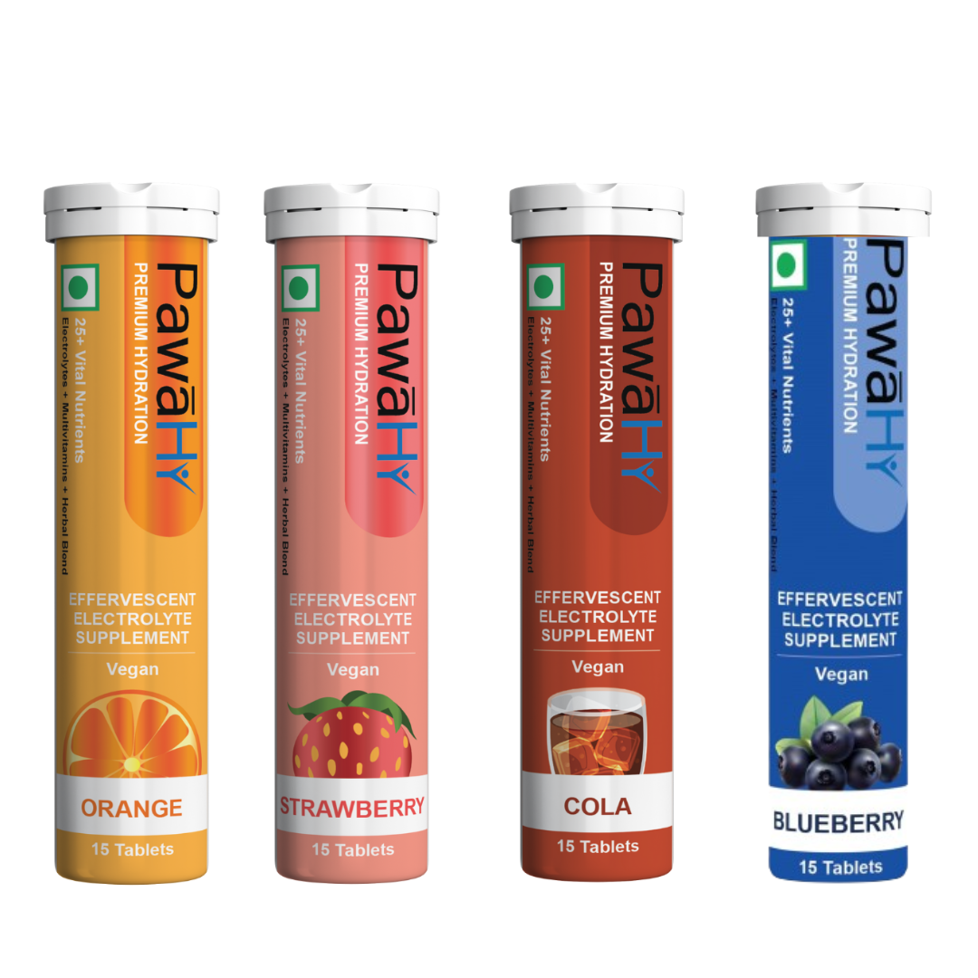 PawaHy Advanced Hydration- Combo Pack of 4 Tubes (60 tablets)