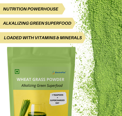 ElectroFizz 100% Pure Wheat Grass Powder -150 gms Pouch