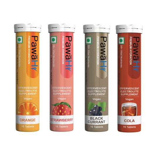 PawaHy Advanced Hydration- Combo Pack of 4 Tubes (60 tablets)