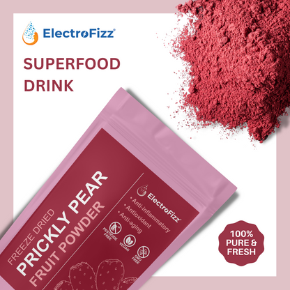 ElectroFizz Freeze Dried 100% Natural Prickly Pear Fruit Powder, Hemoglobin Booster, Inflammation Reduction- 150 gm